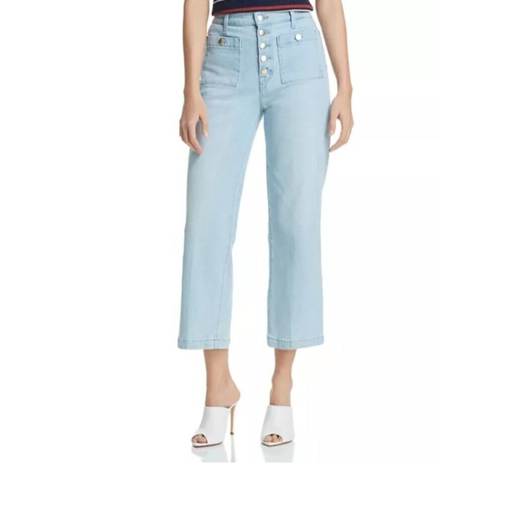 J Brand Womens Joan Jeans 24 High Rise Elara Light Wash Exposed Button Fly Crop